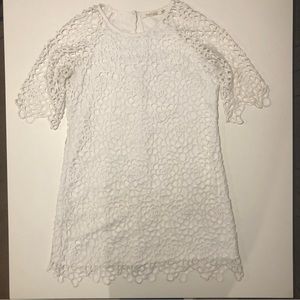 Solitaire Dress, White, Womens Medium